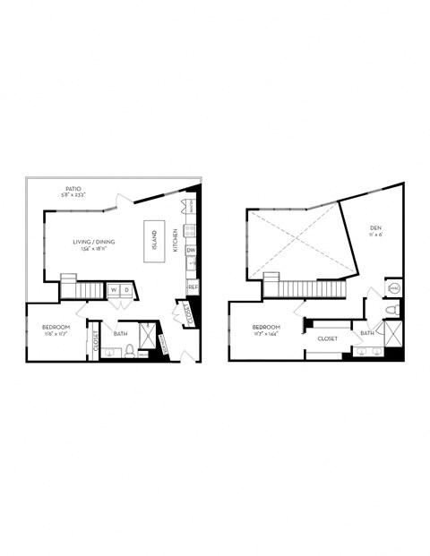 two plans of a floor plan of a house